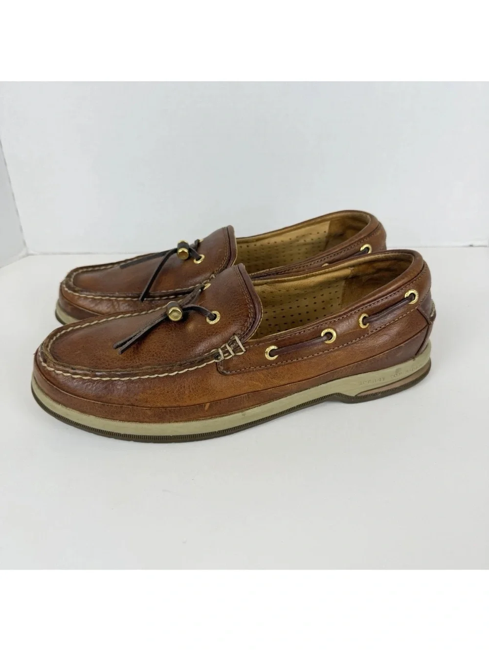 Sperry Gold Cup Authentic Original 2-Eye Mens Size 9.5 Boat Shoes- No In Soles
